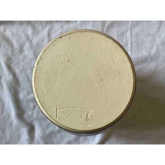 Kauff Pottery Vase With Floral Design Glossy Finish Beige Green Home Decor Colle - Picture 2 of 11